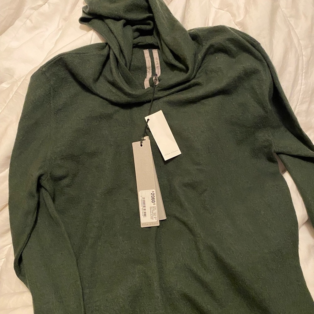 Rick Owens Cashmere Hooded Sweater